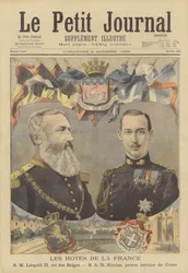Königliche Besucher in Frankreich: Leopold II., König der Belgier und Kronprinz Nikolaus von Griechenland